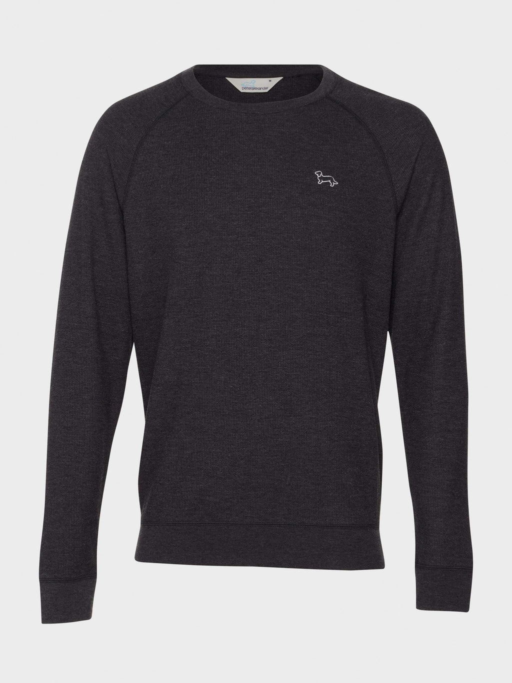 Charcoal Waffle Long Sleeve Top charcoal