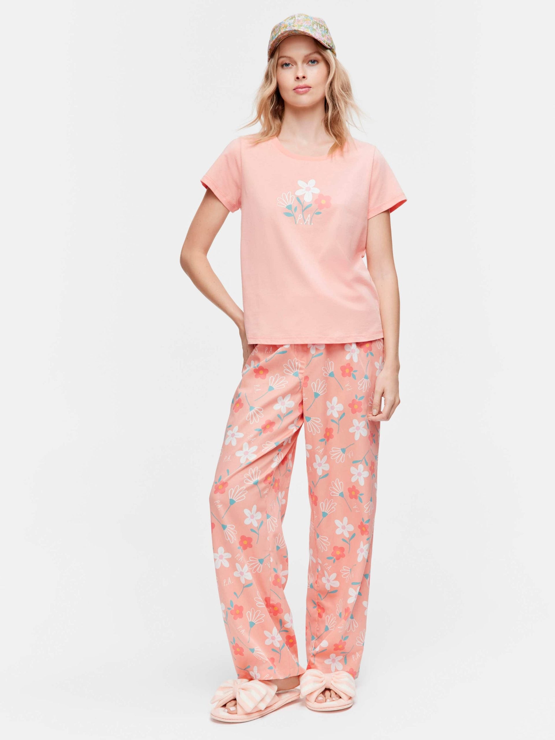 Floral Tee & Pants Pj Set multi