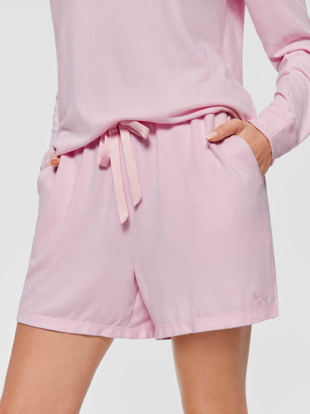 Pink Plush Mid Short pink