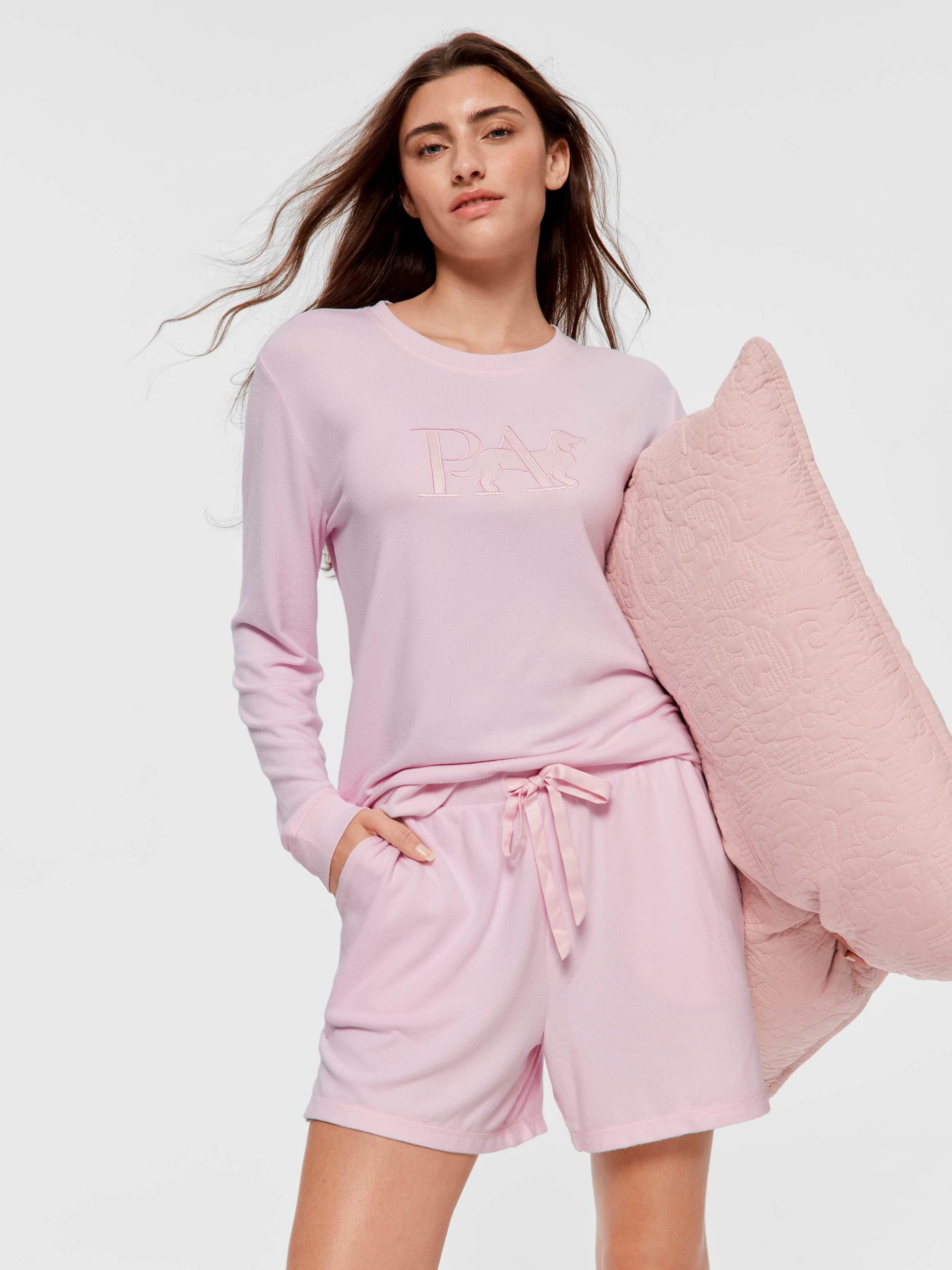 Pink Plush Mid Short pink