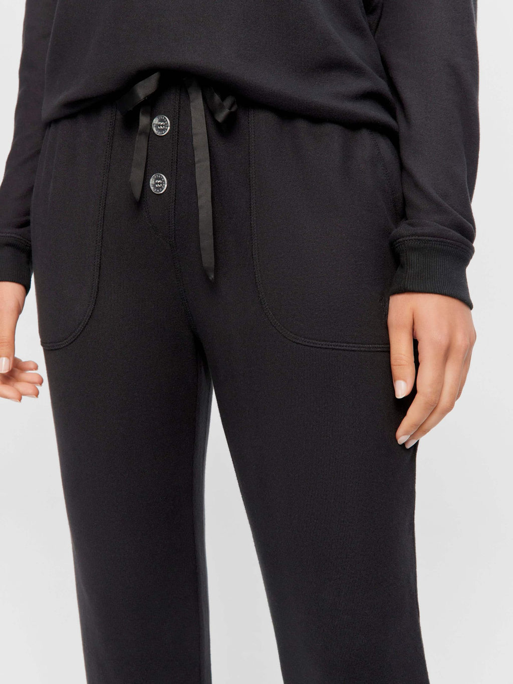 Black Plush Easy Pj Pant black