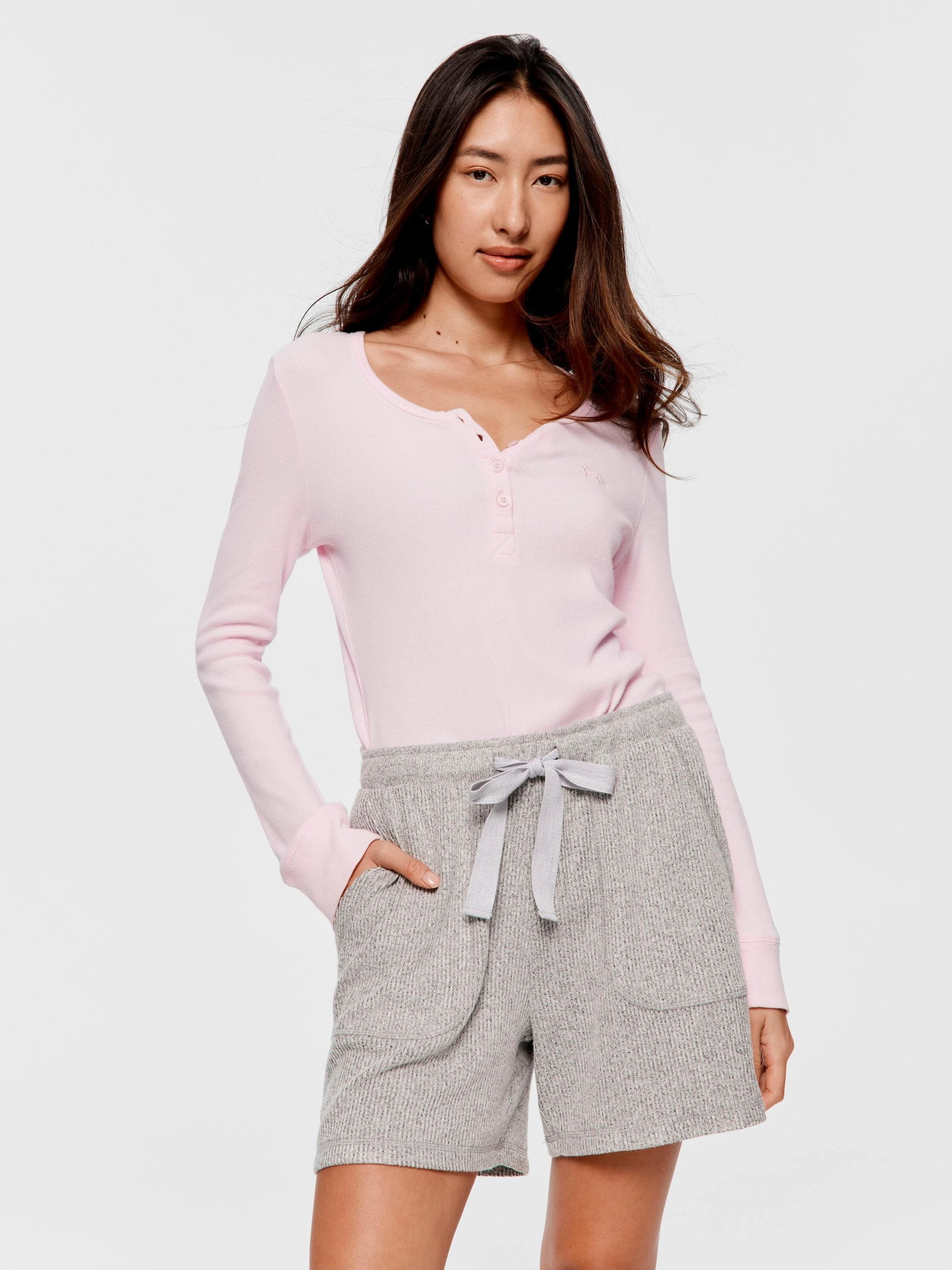 Brushed Rib Long Short greymarle