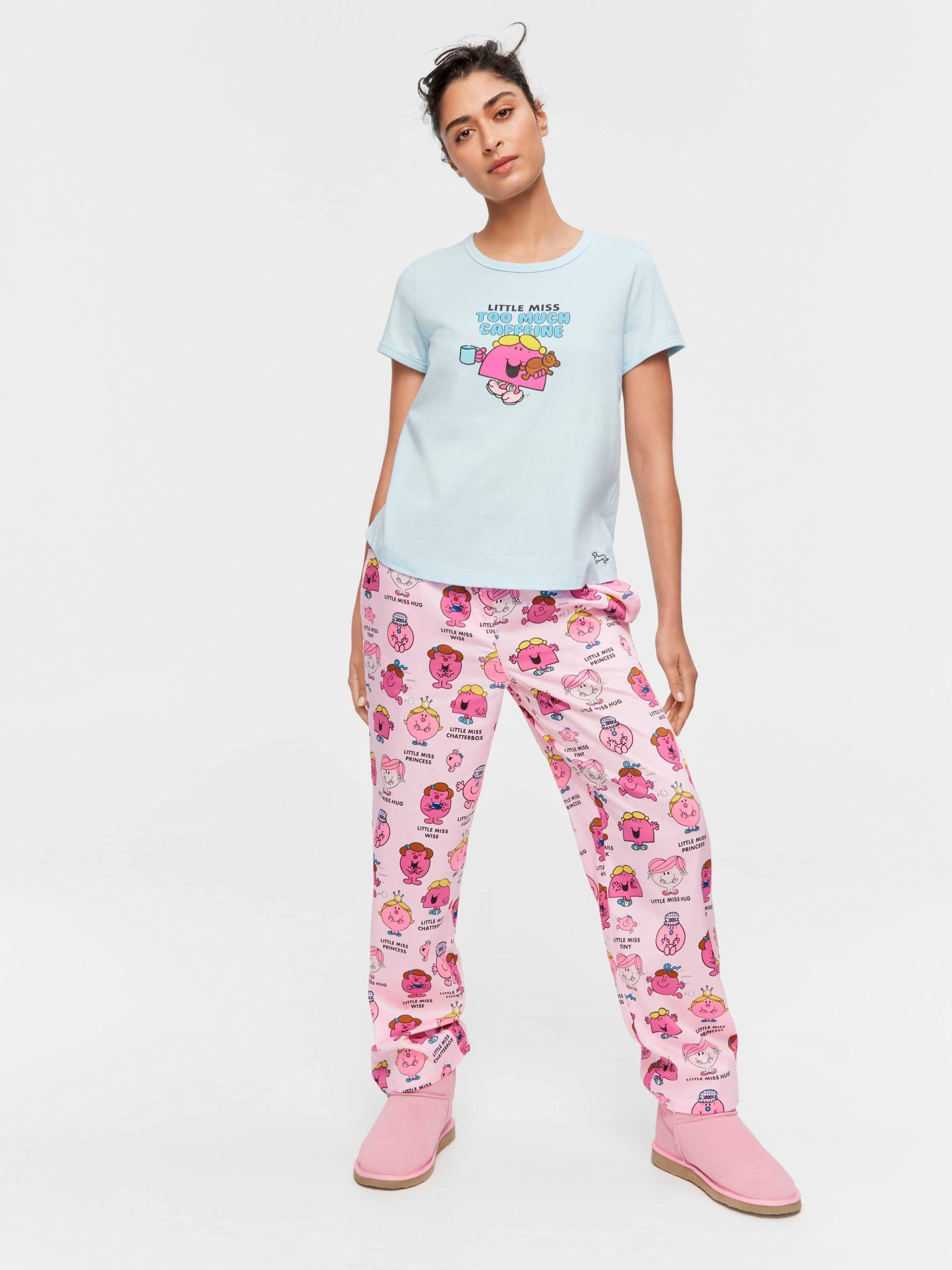 Little Miss Caffeine Tee paleblue