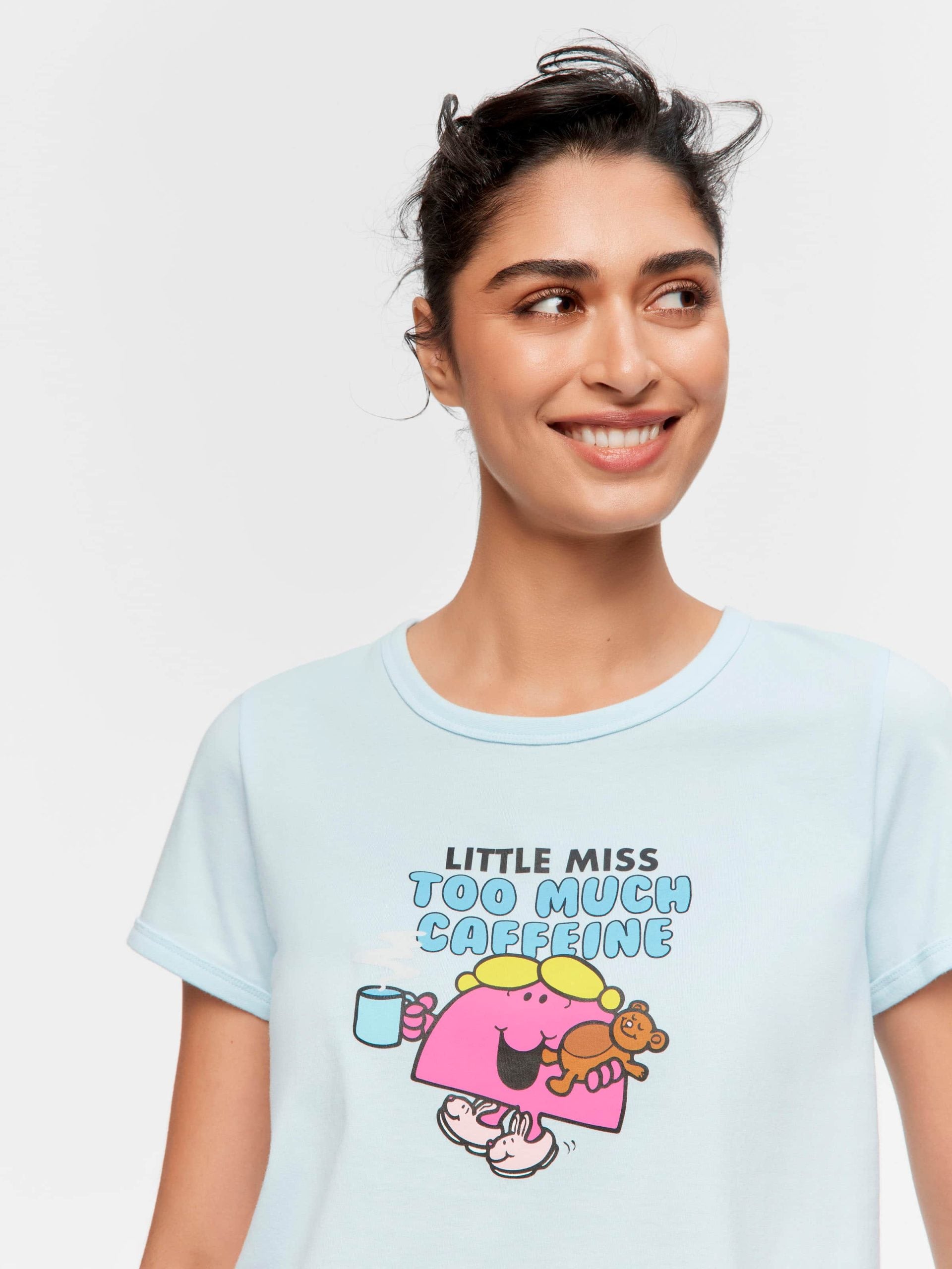 Little Miss Caffeine Tee paleblue