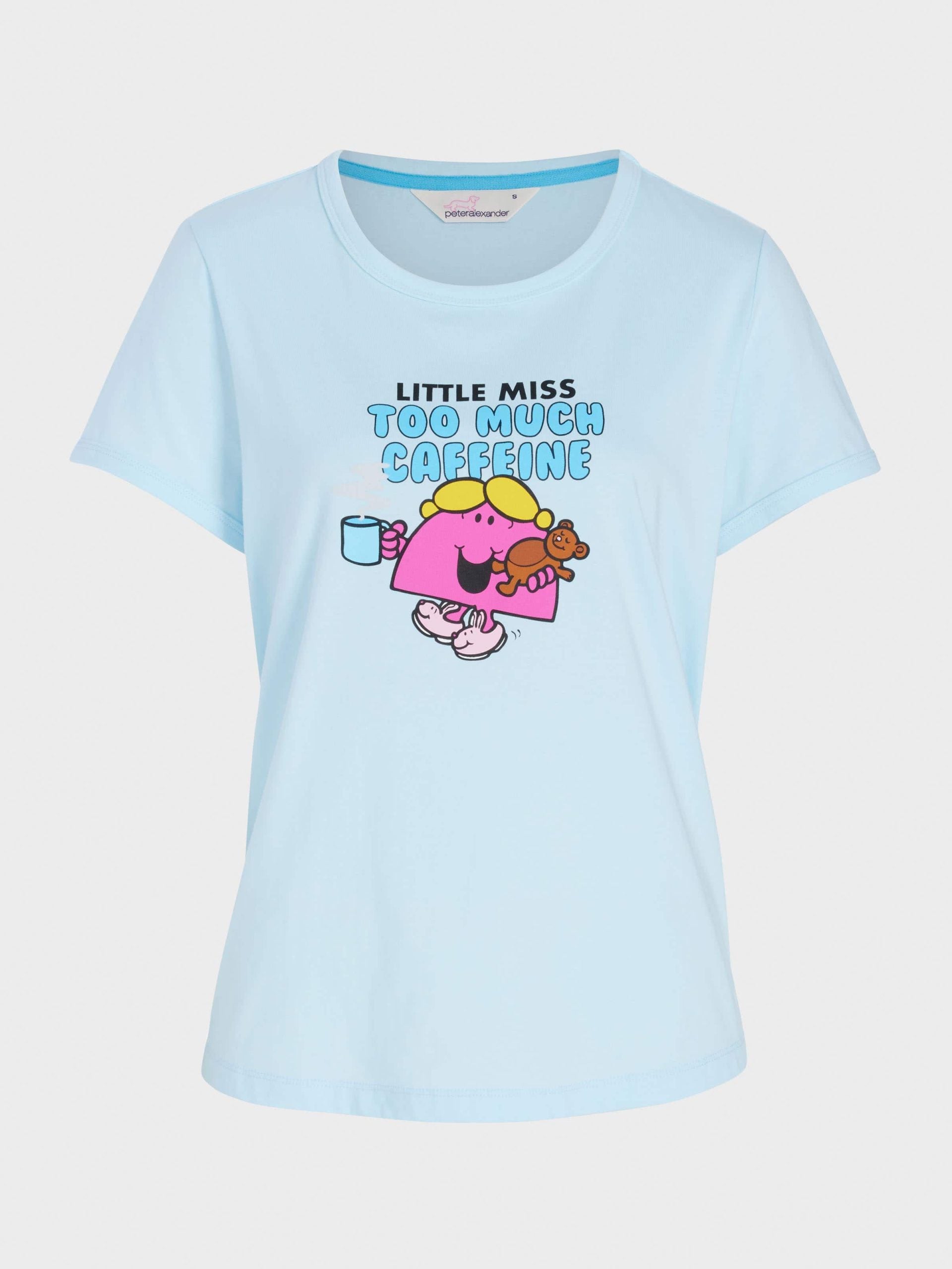 Little Miss Caffeine Tee paleblue
