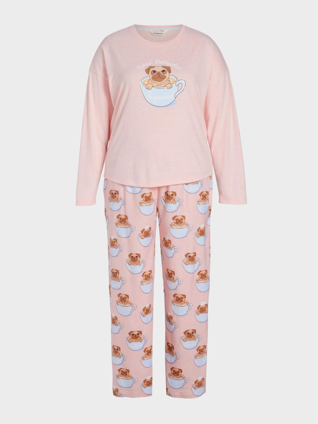P.A. Plus Pug In A Mug Long Pj Set Multi