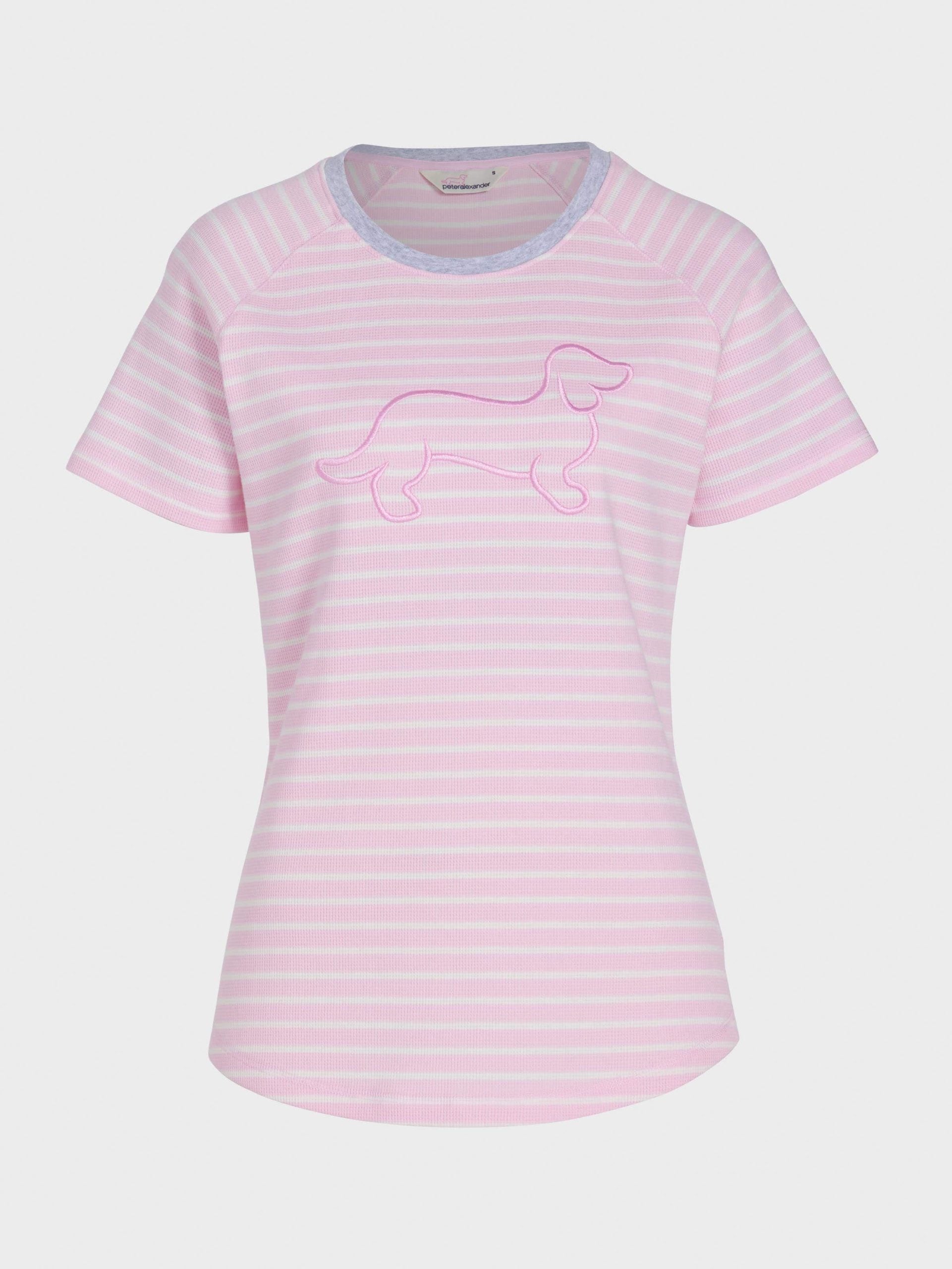 Pink Waffle Stripe Tee multi