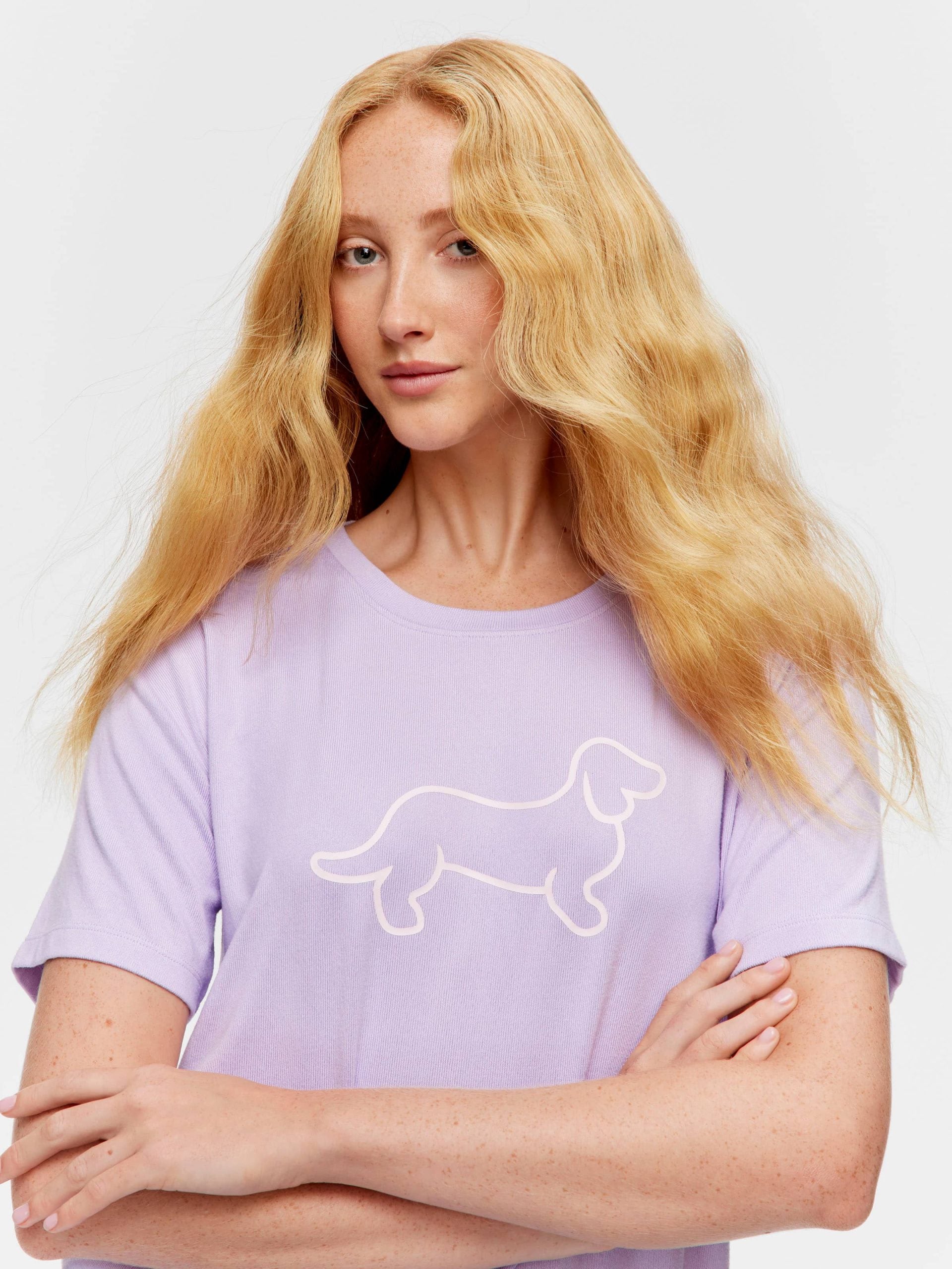 Lilac Logo Plush Tee lilac