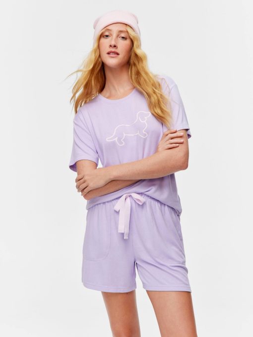 Lilac Plush Long Short lilac