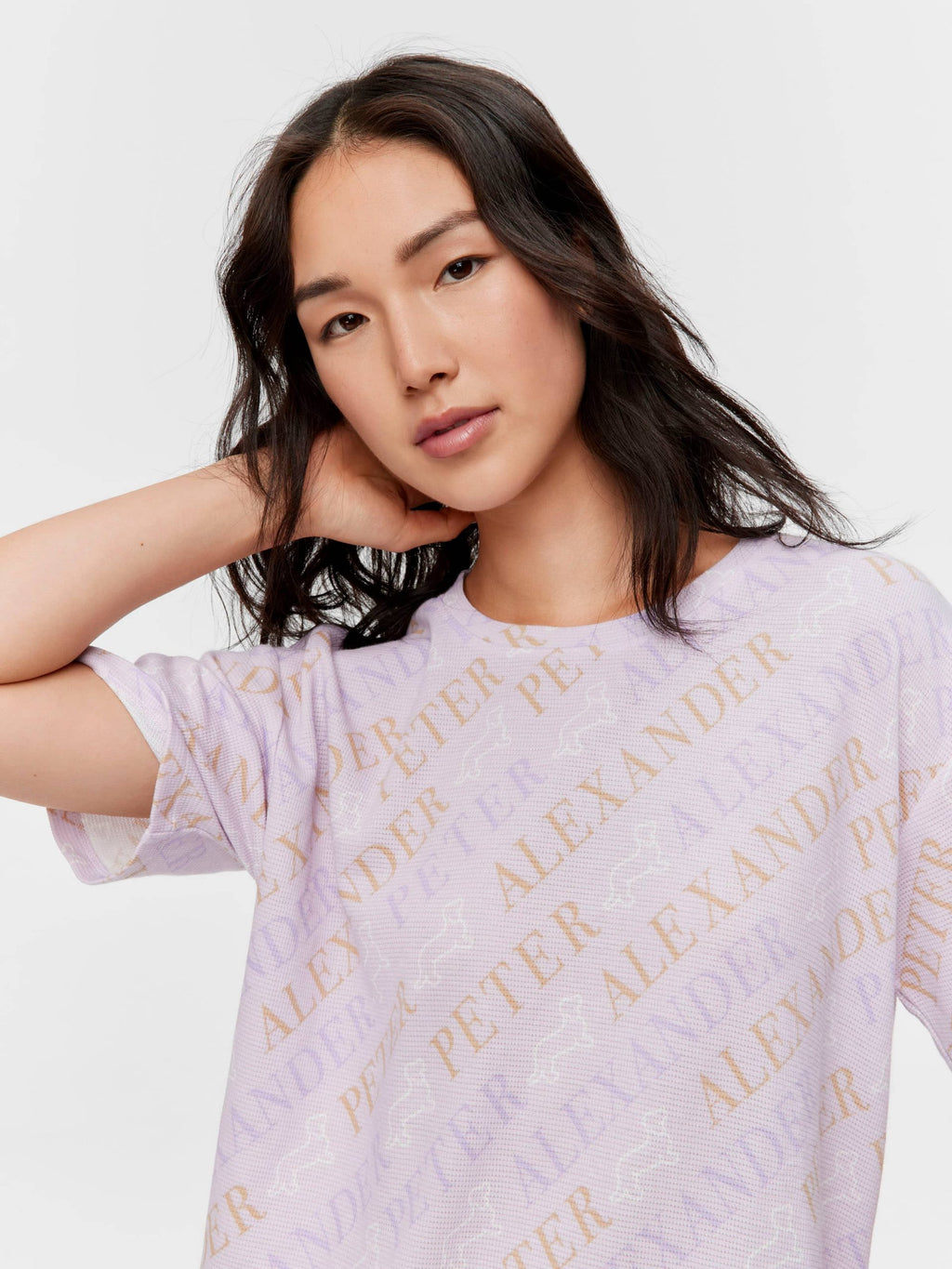 Waffle Logo Oversized Tee multi