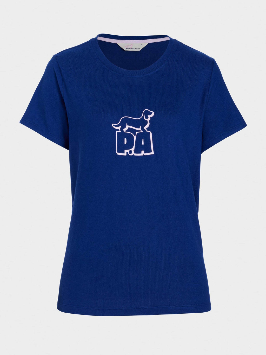 Navy Plush Block Logo Tee navy