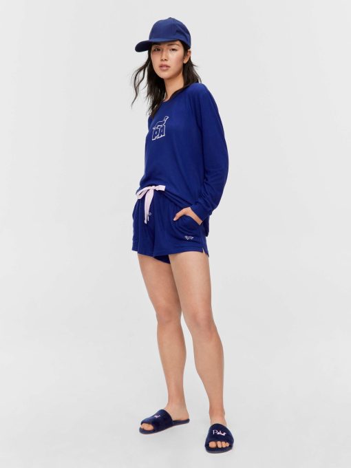 Navy Plush Mini Short navy