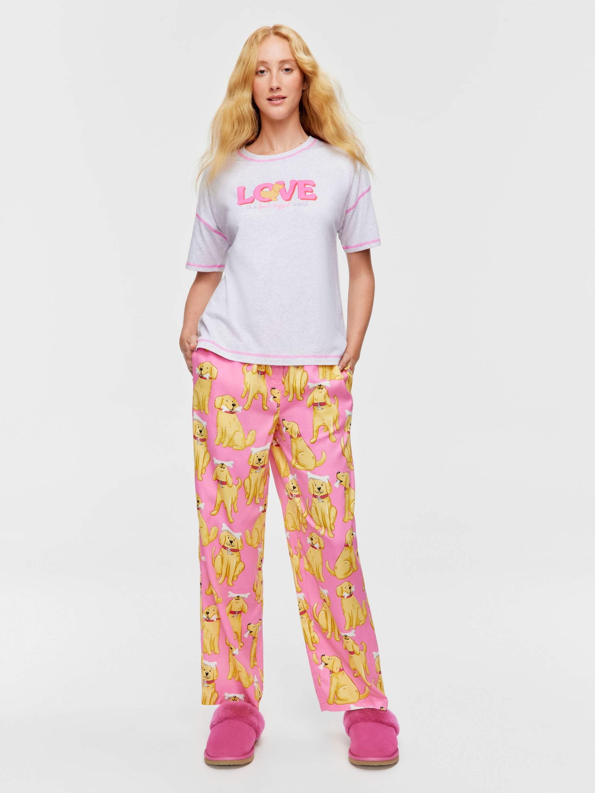 Love Is A 4 Legged Word Tee ltgrey