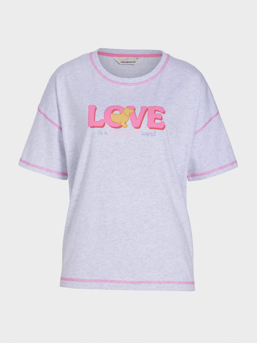 Love Is A 4 Legged Word Tee ltgrey