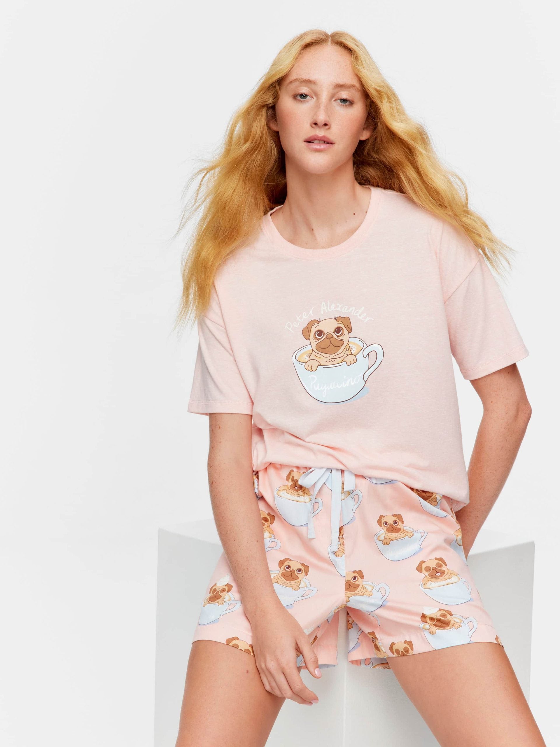 Pug In A Mug Shortie Pj Set Multi