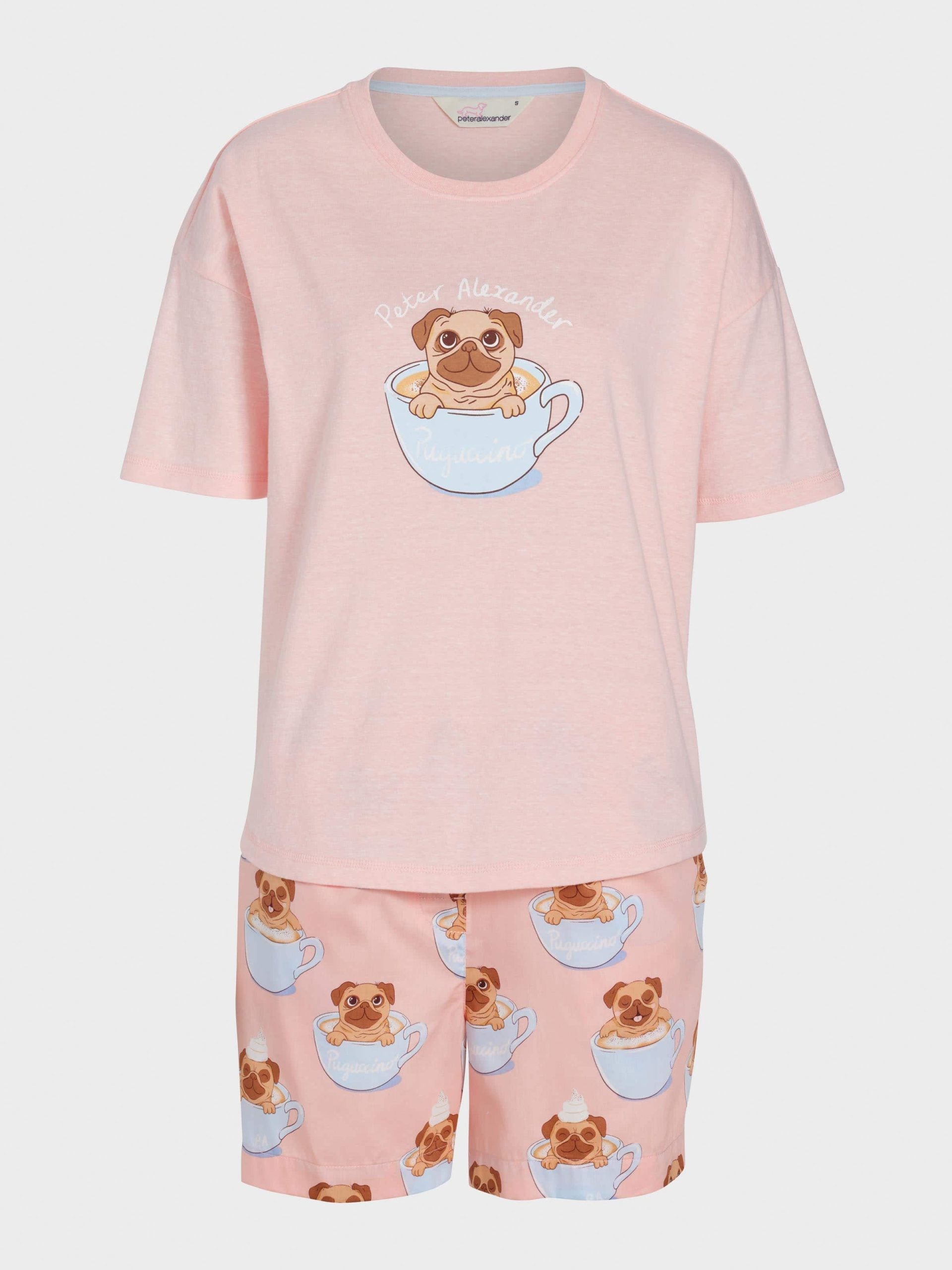 Pug In A Mug Shortie Pj Set Multi
