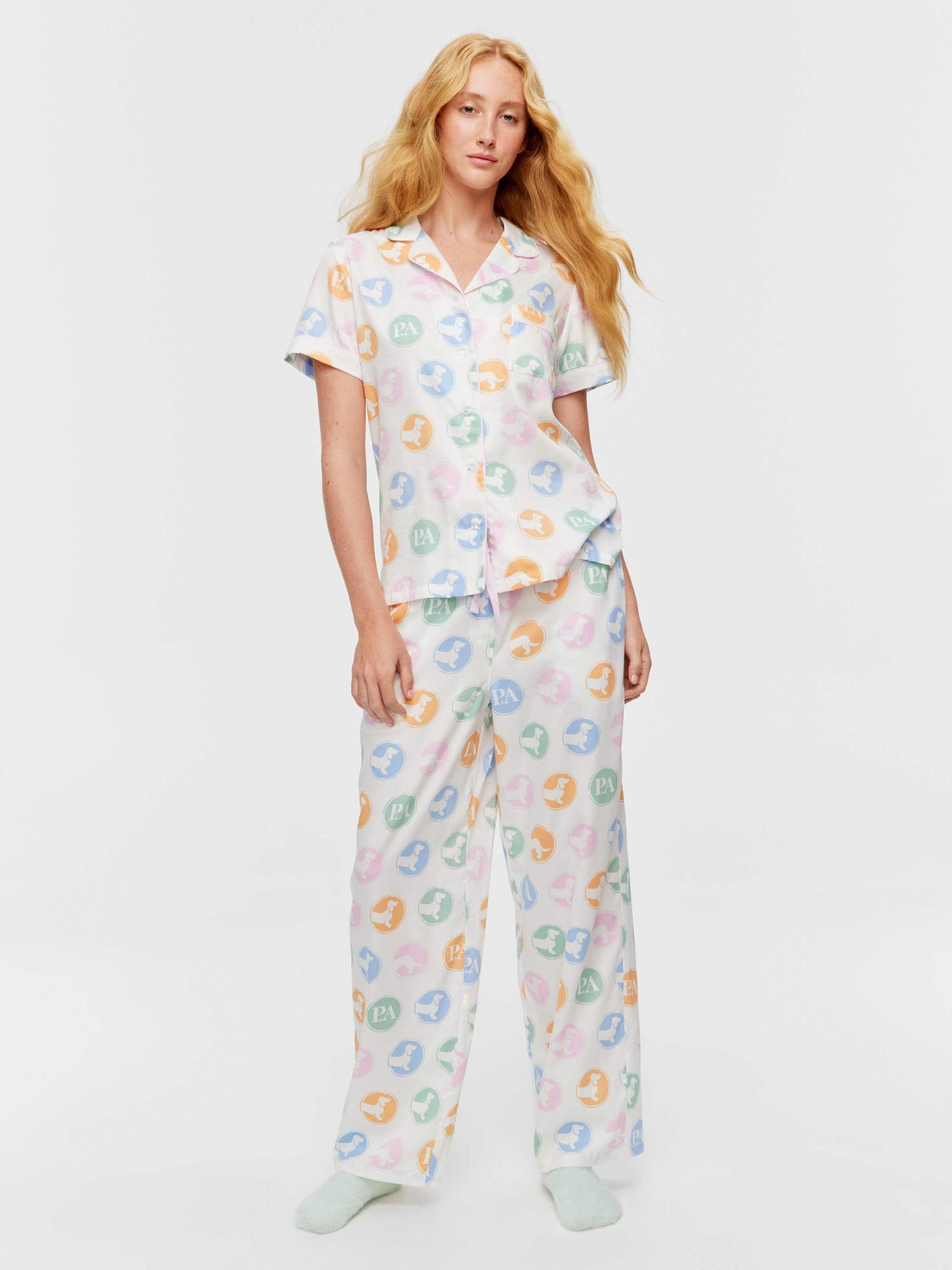 Penny Spot Short Sleeve & Pant Pj Set multi