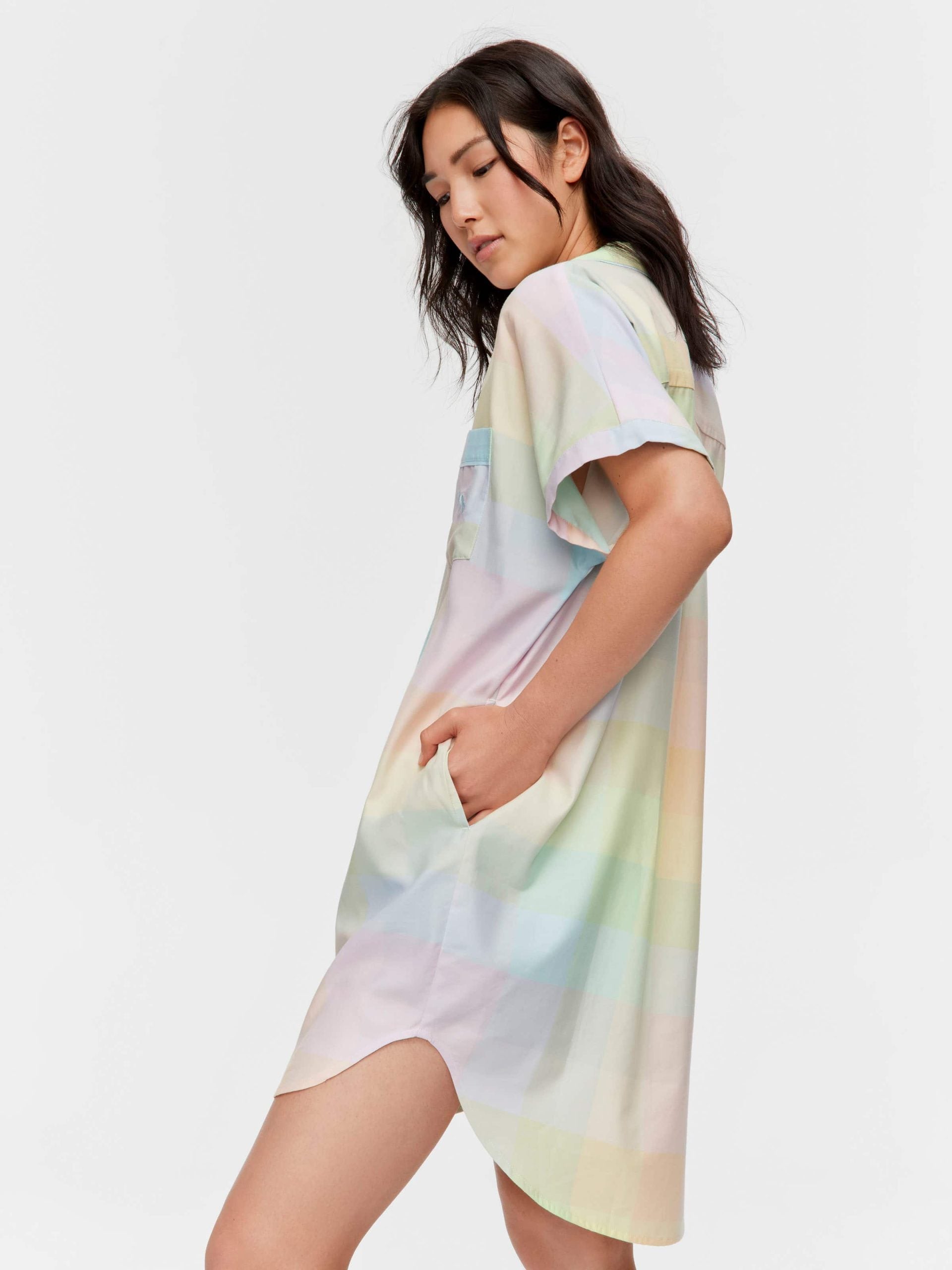 Rainbow Check Nightshirt multi