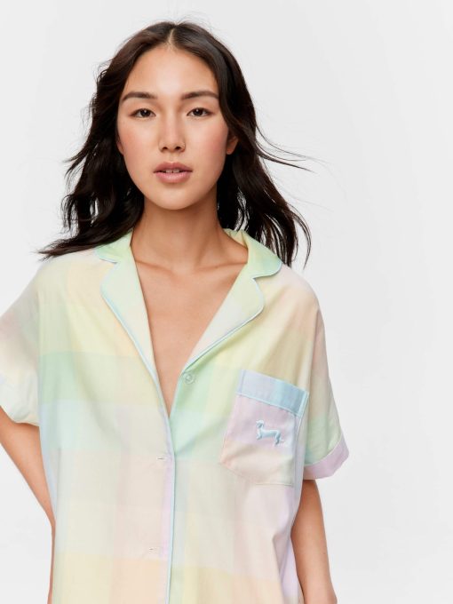 Rainbow Check Nightshirt multi