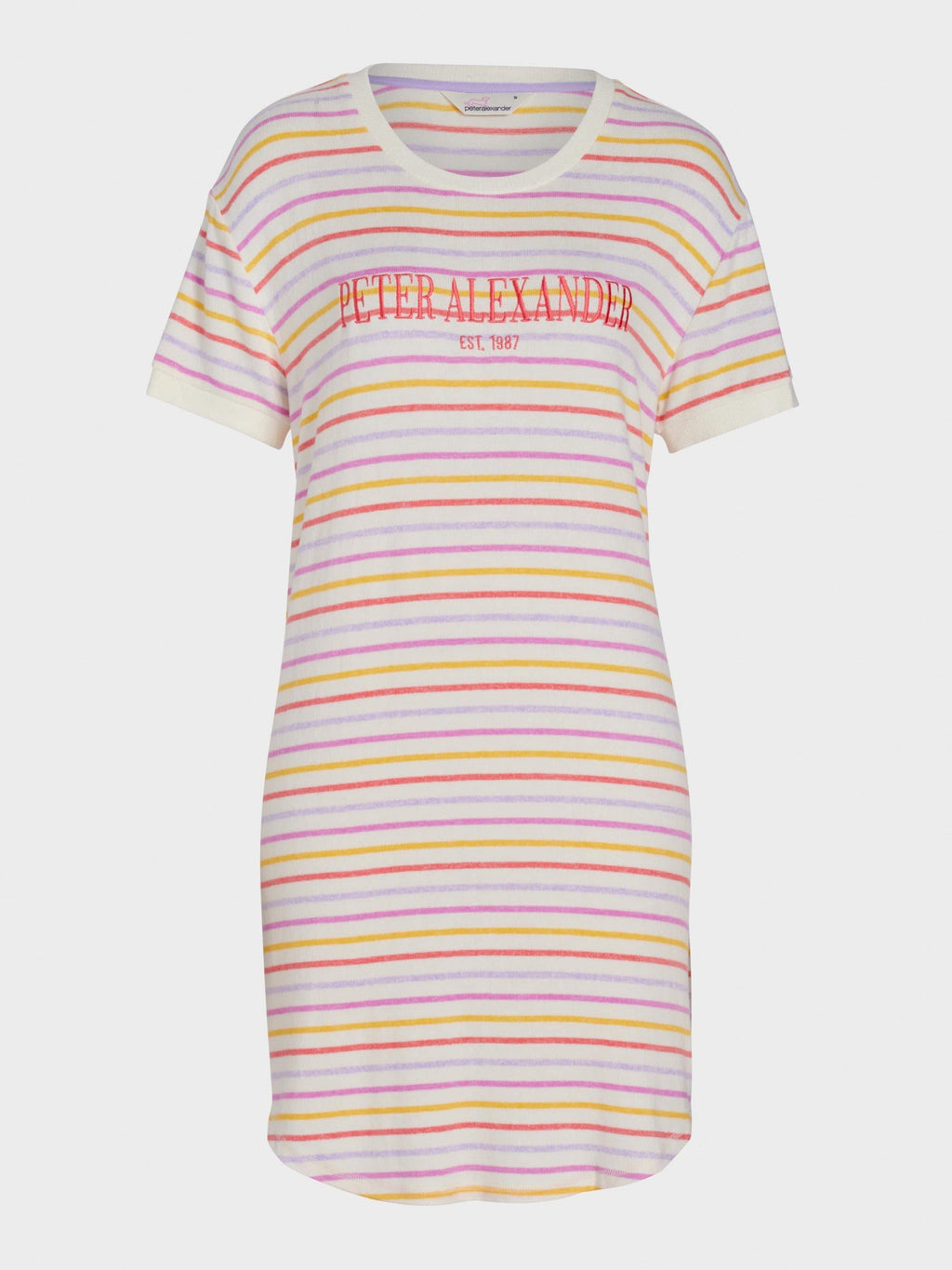 Fuzzy Colourful Stripe Sleep Tee multi