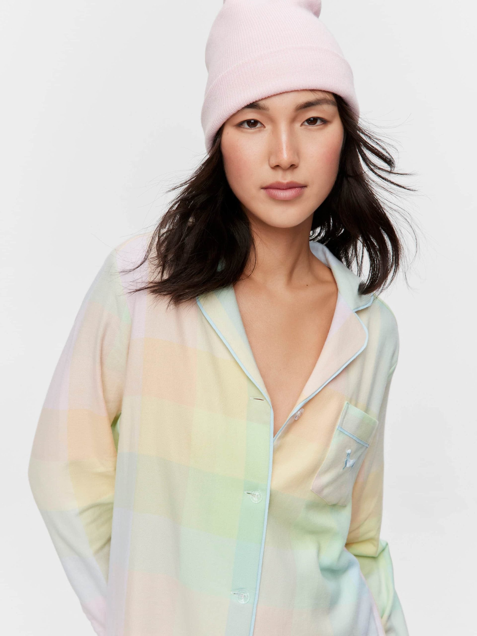 Rainbow Check Flannelette Nightshirt multi
