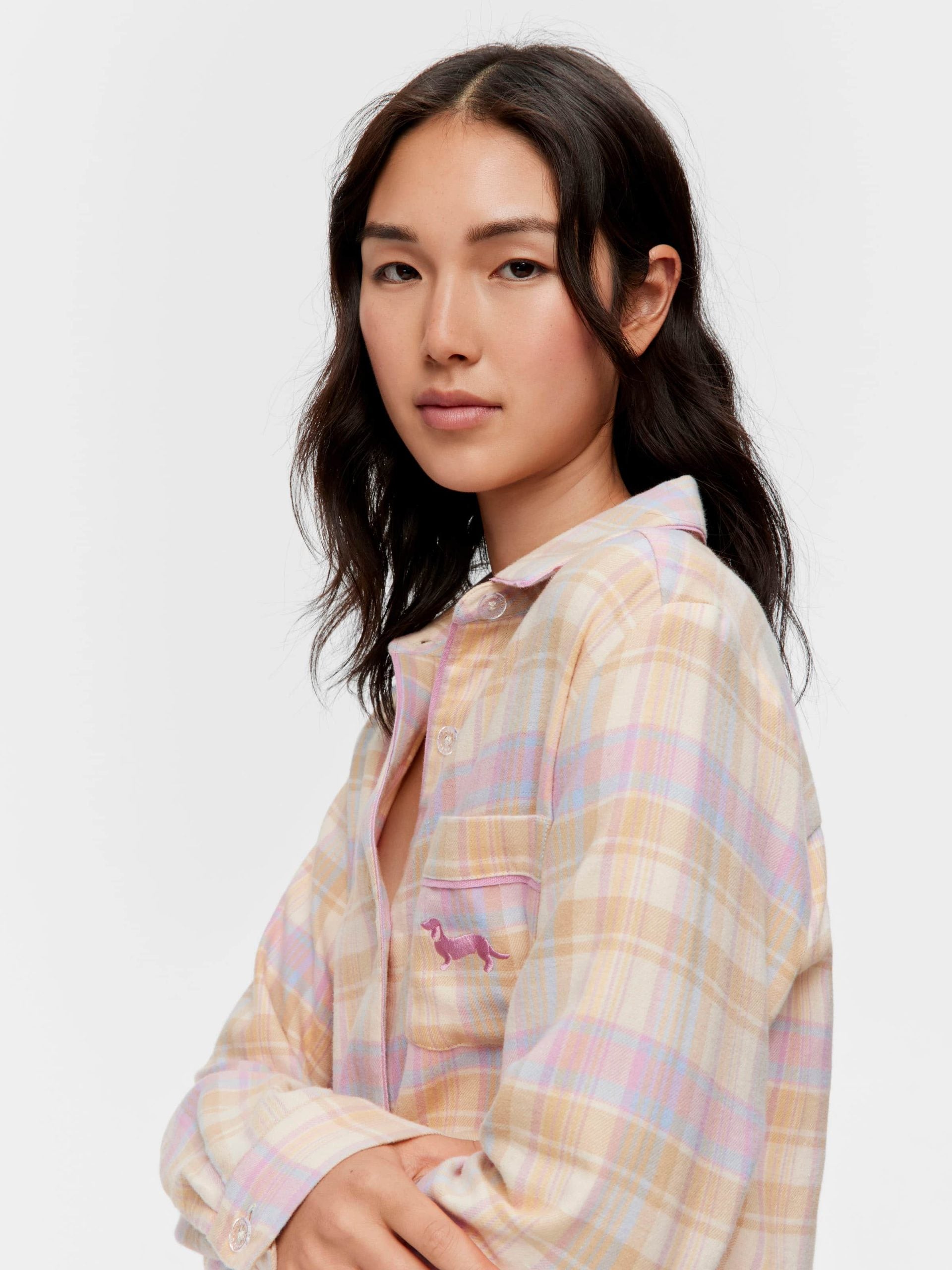 Toffee Check Flannelette Nightshirt multi