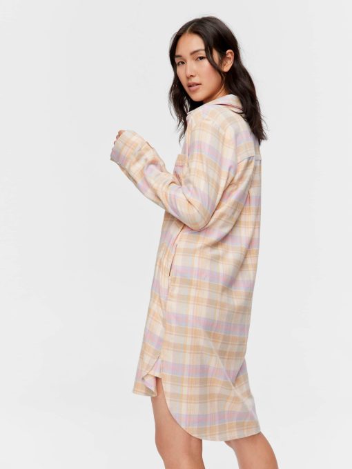Toffee Check Flannelette Nightshirt multi