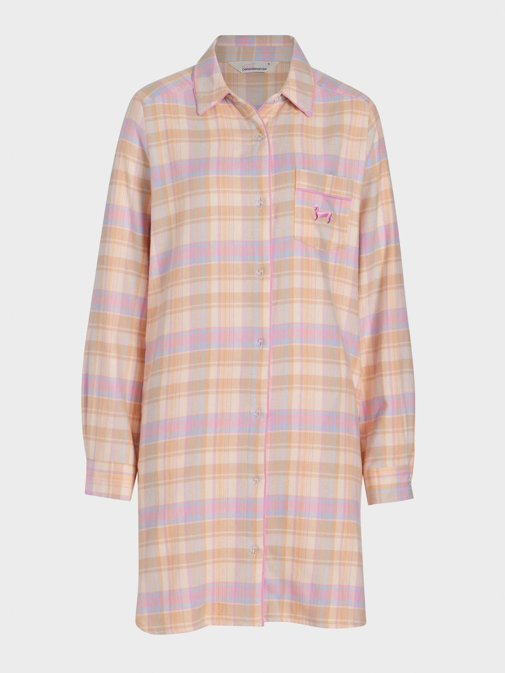 Toffee Check Flannelette Nightshirt multi