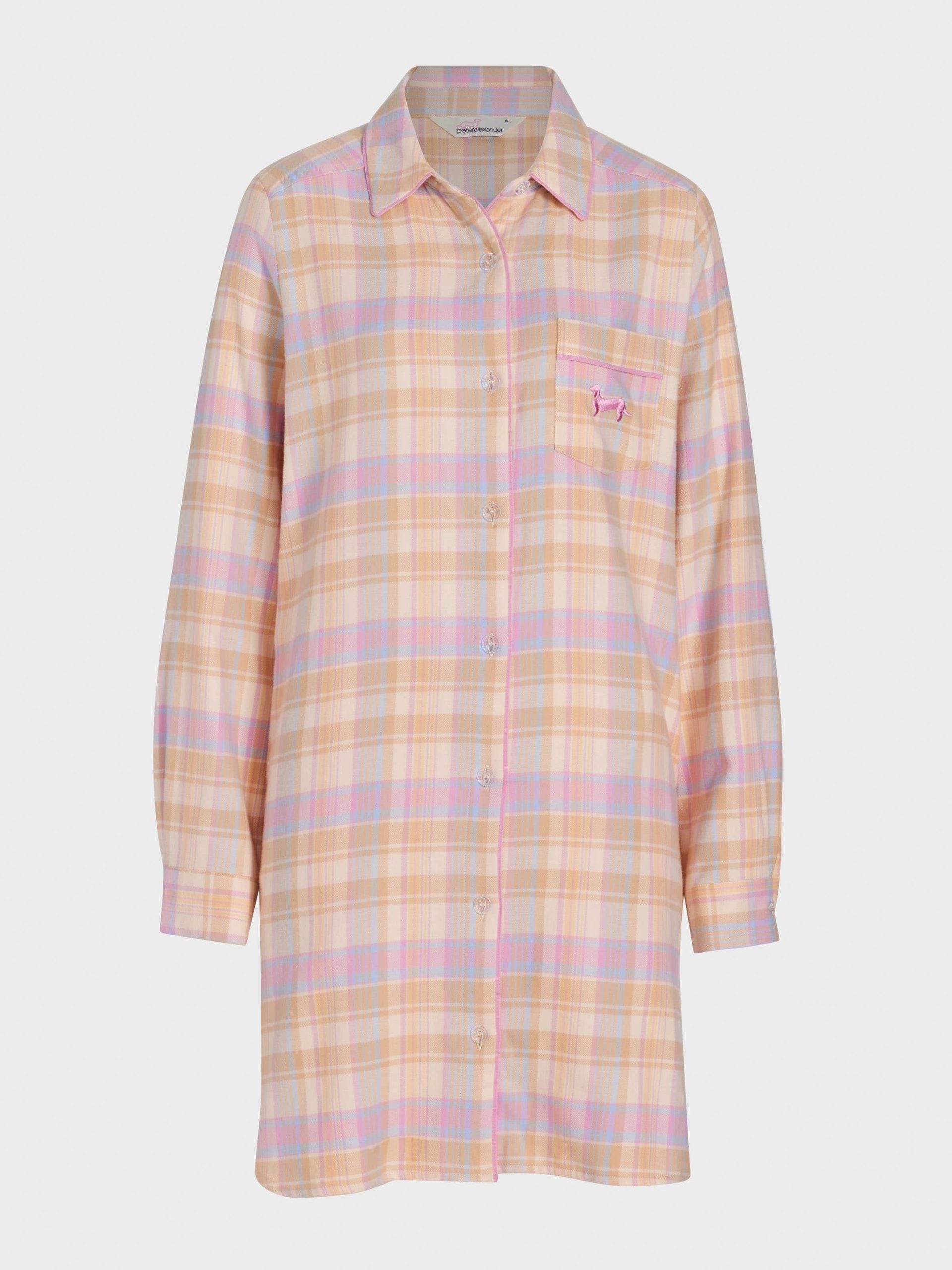 Toffee Check Flannelette Nightshirt multi