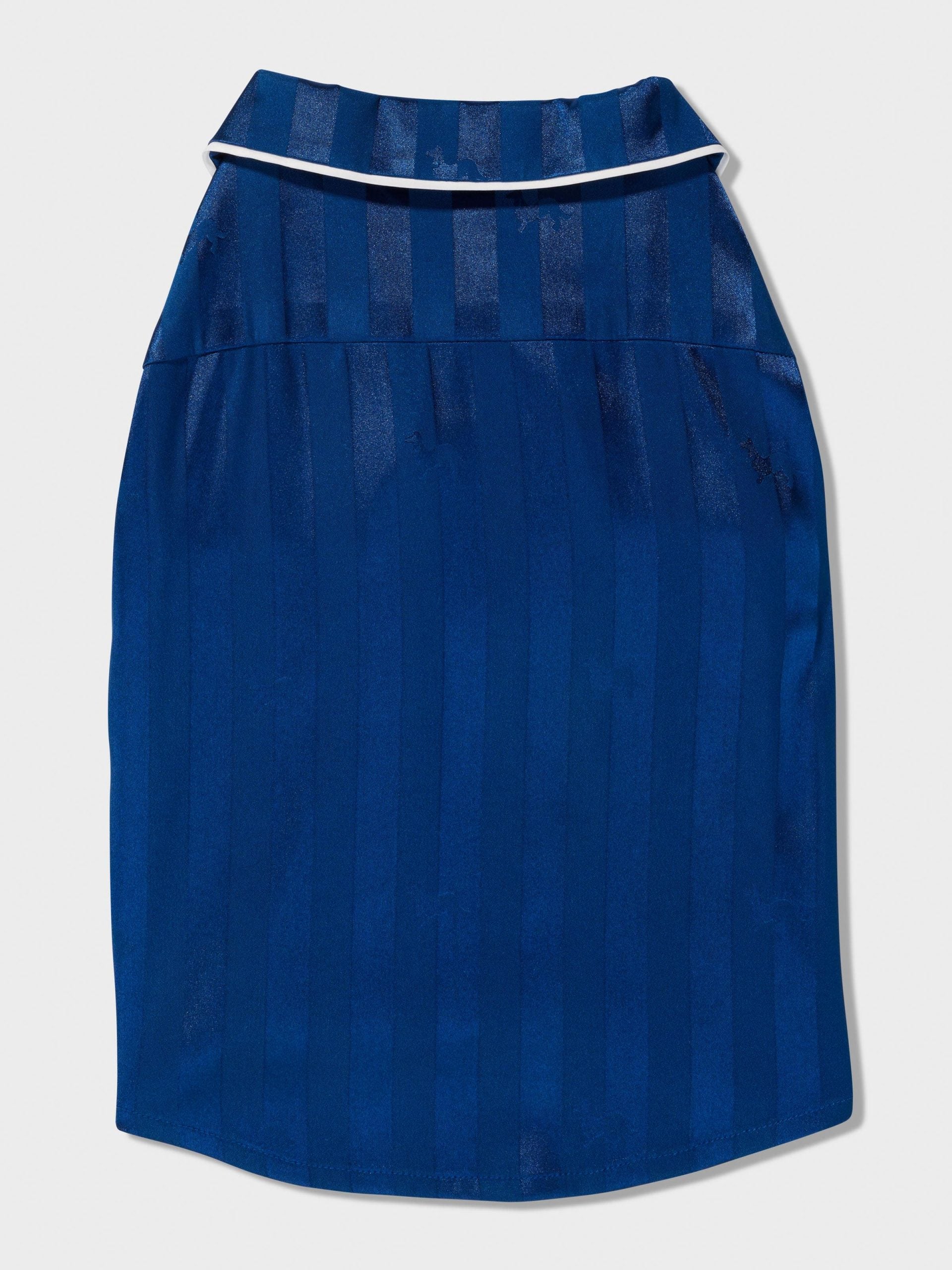 Navy Stripe Satin Doggie Shirt Navy