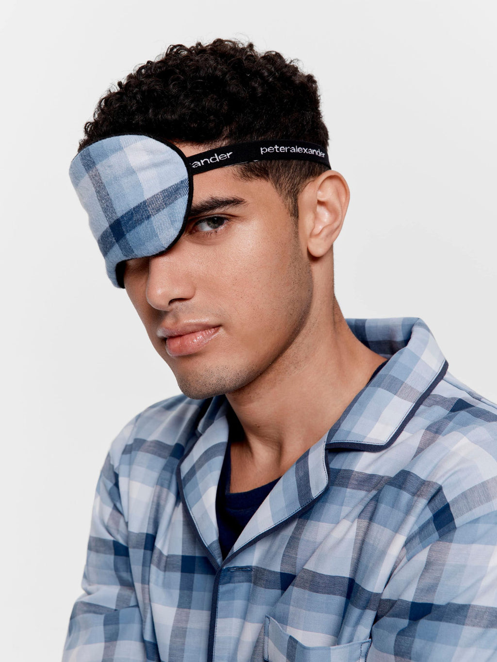 Mens Mini Check Eye Mask multi