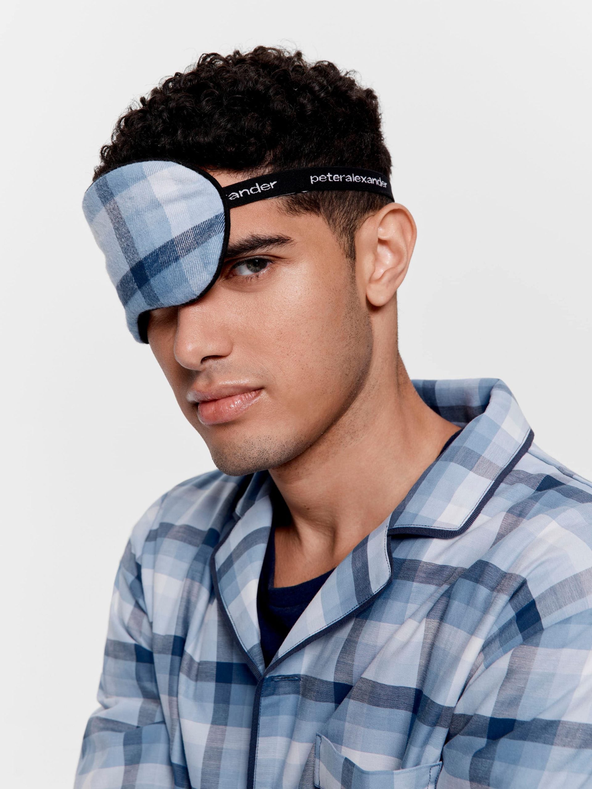 Mens Mini Check Eye Mask multi