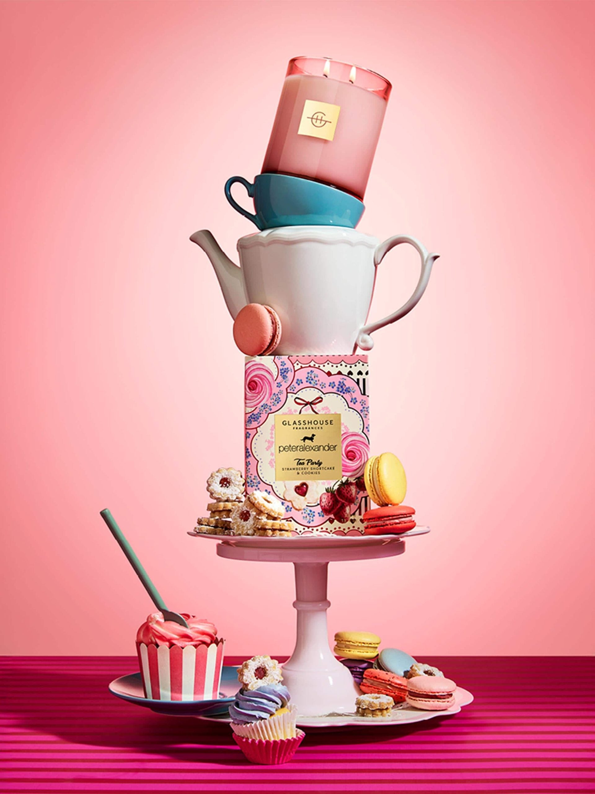 Glasshouse Fragrances Limited Edition Tea Party 380G Candle multi