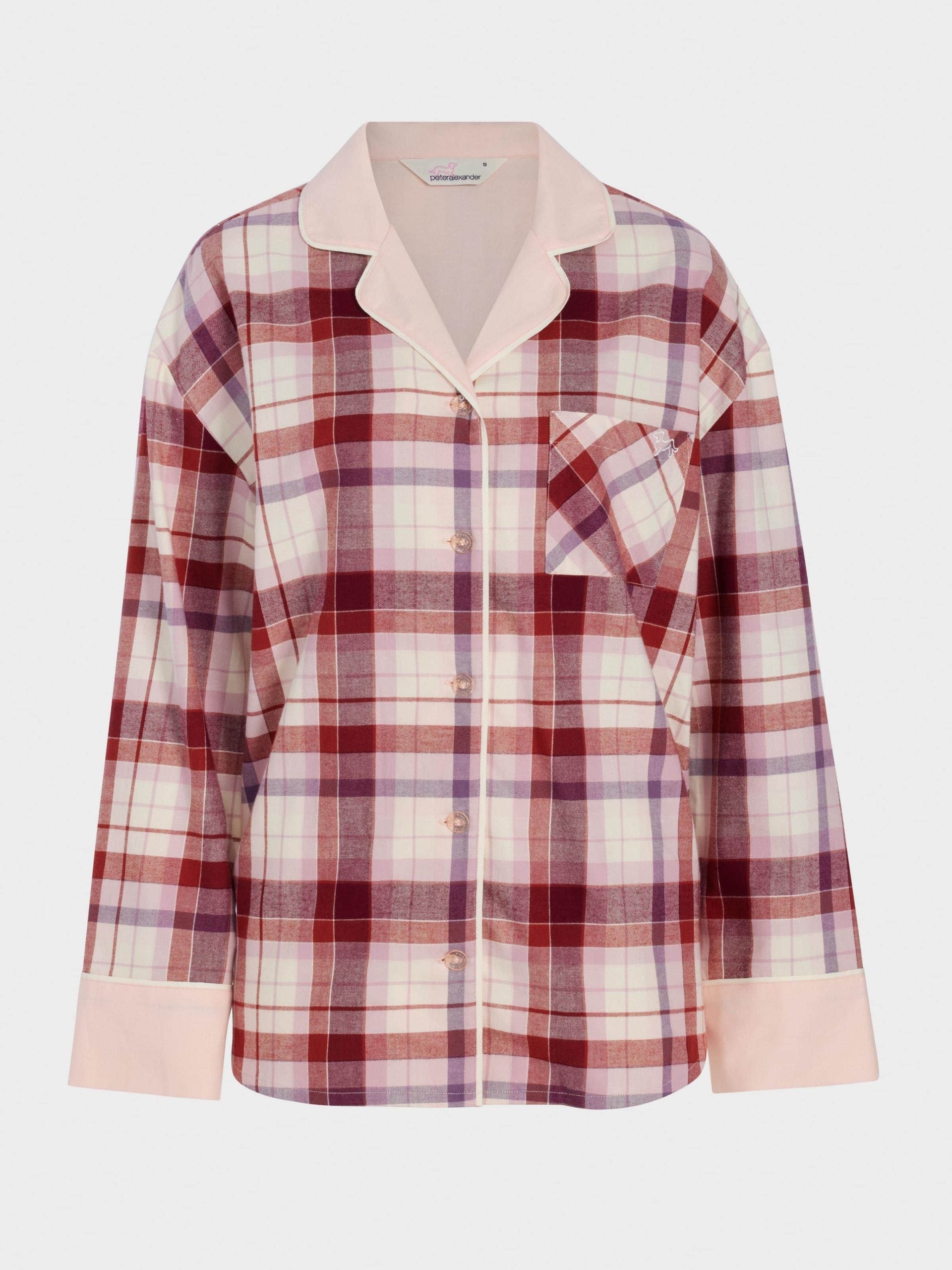 Cream Check Long Sleeve Shirt multi