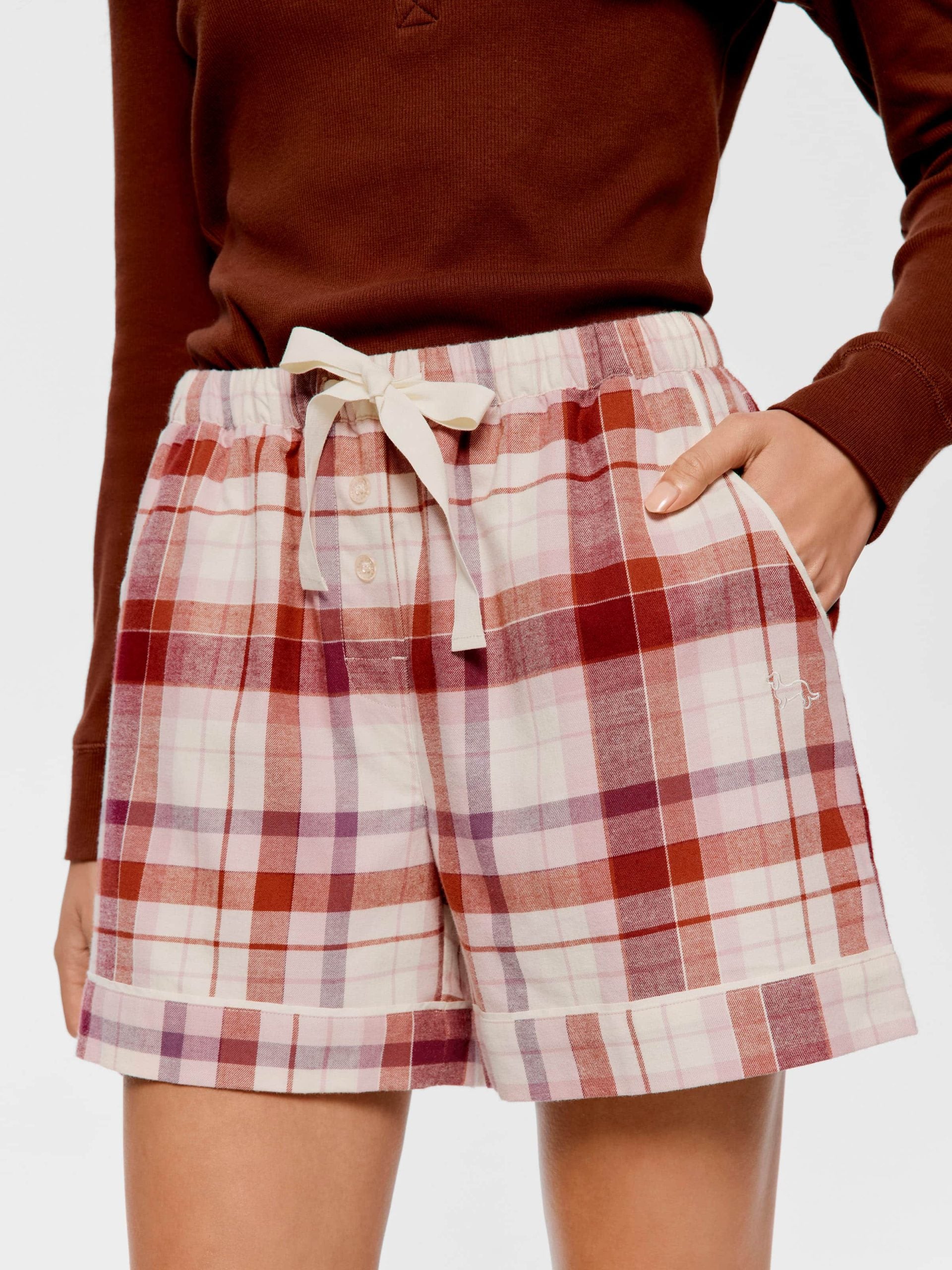Cream Check Long Short multi