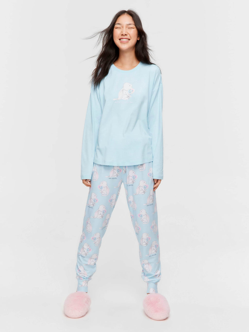 Bunny Long Sleeve Top blue