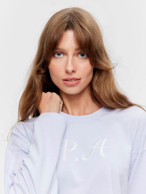 Lilac P.A. Logo Long Sleeve Top lilac