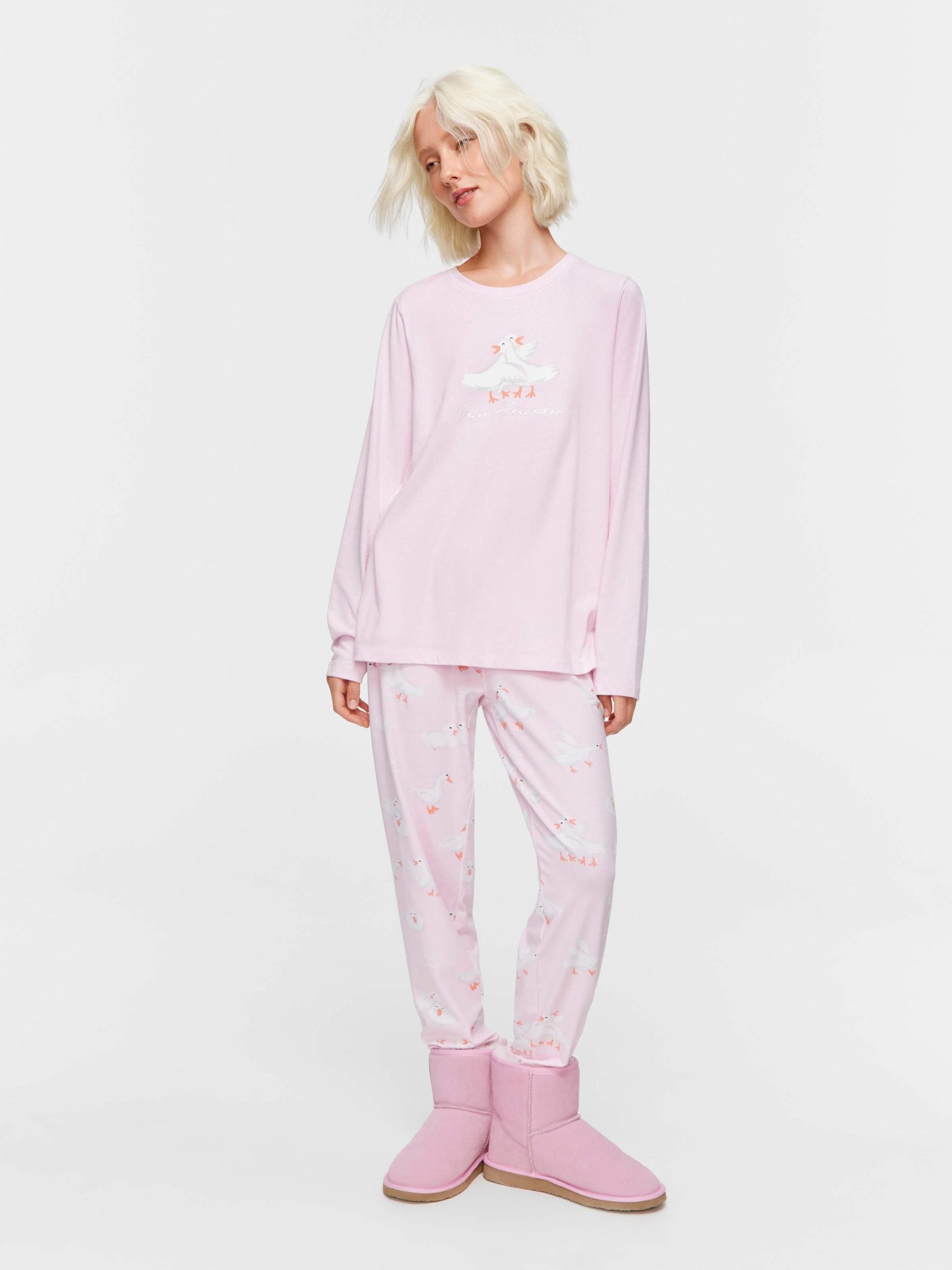 Geese Long Sleeve Top pink