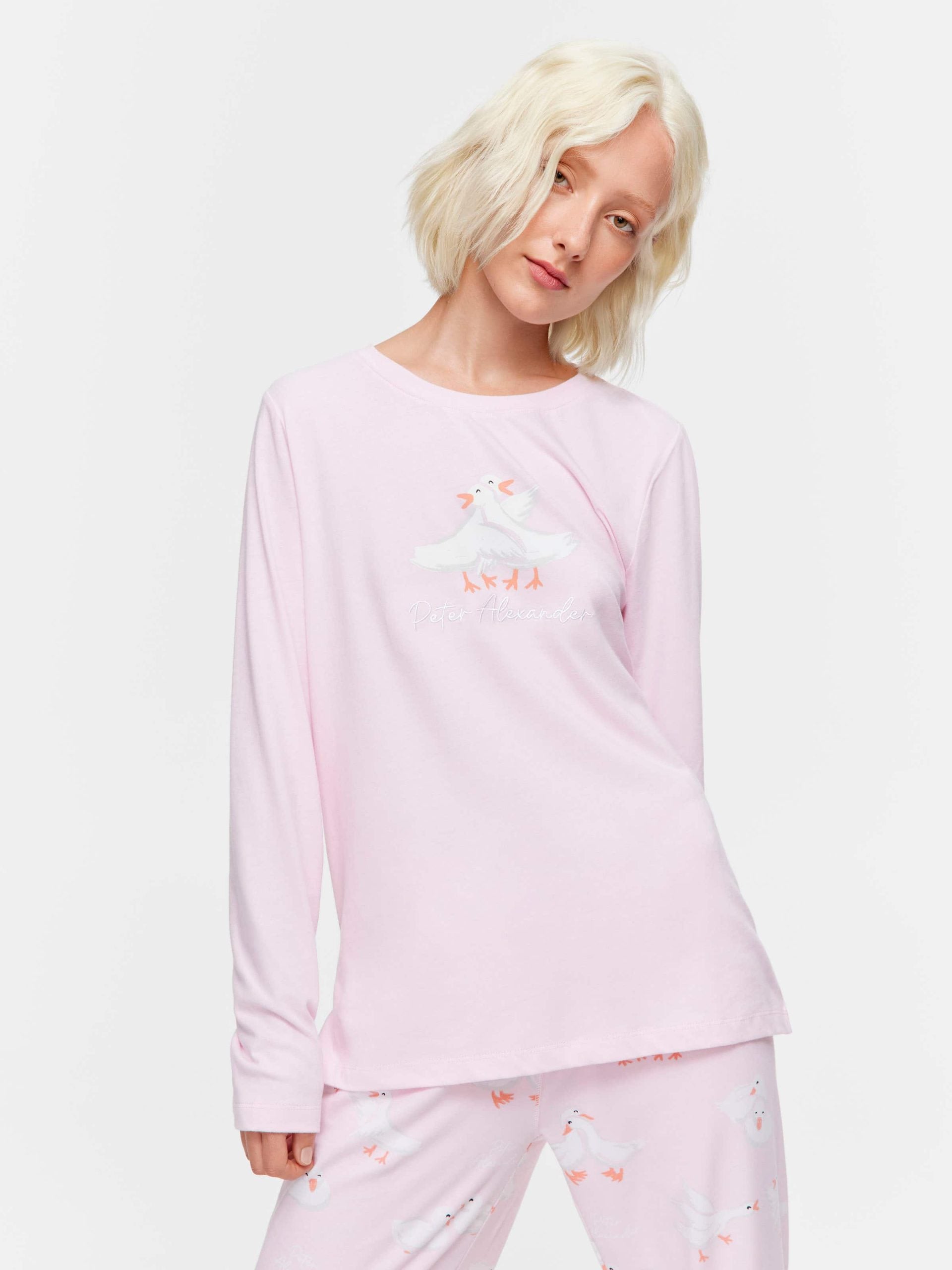 Geese Long Sleeve Top pink