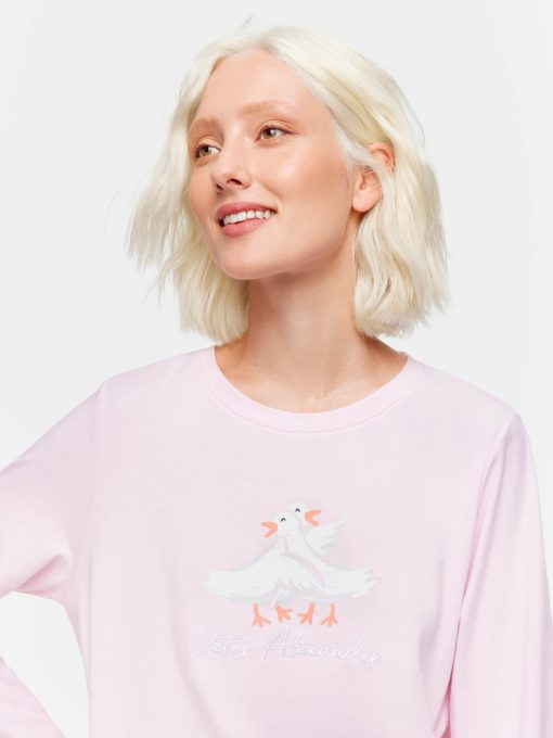 Geese Long Sleeve Top pink