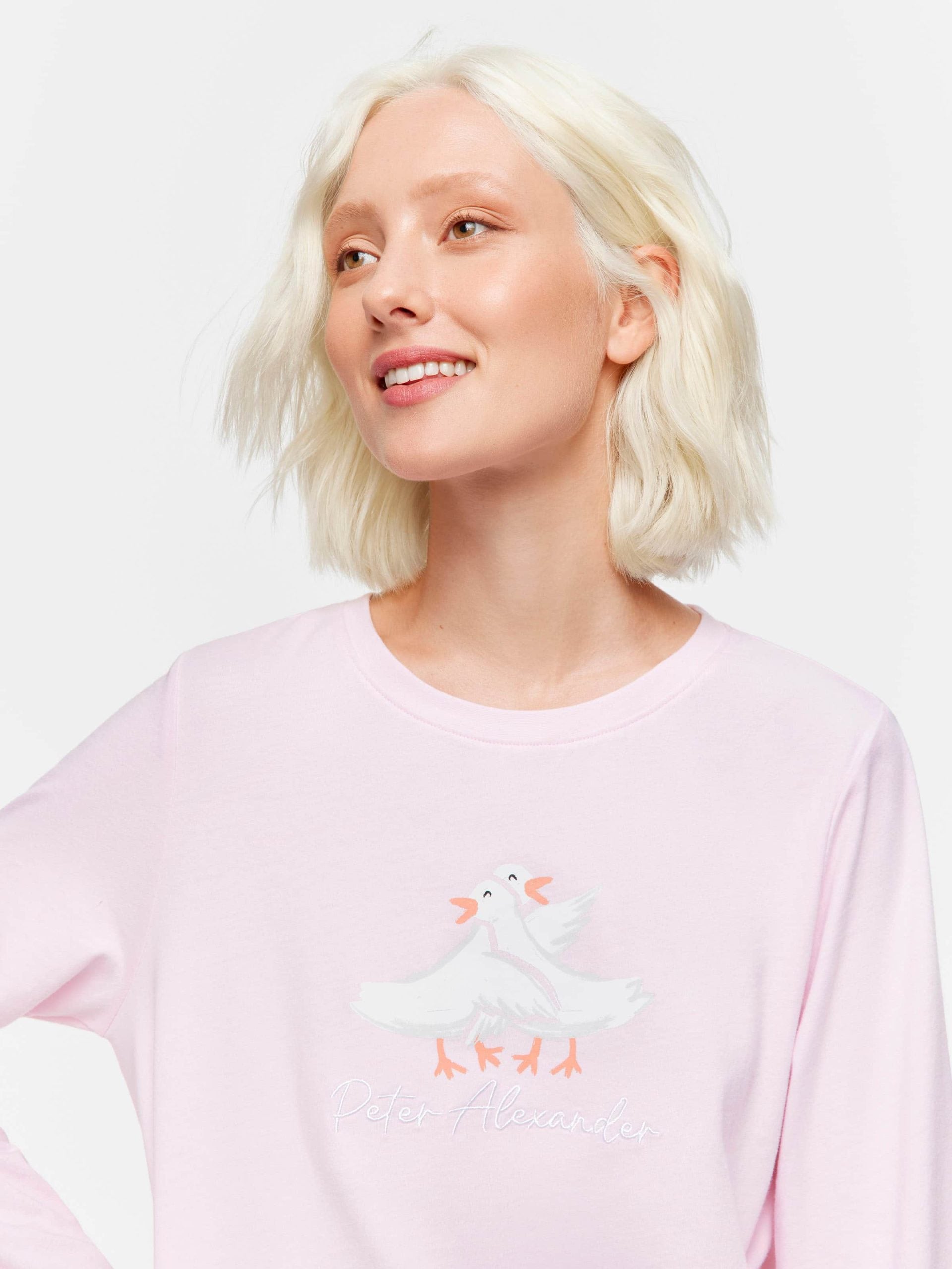 Geese Long Sleeve Top pink