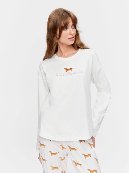 Cream Long Sleeve Top cream