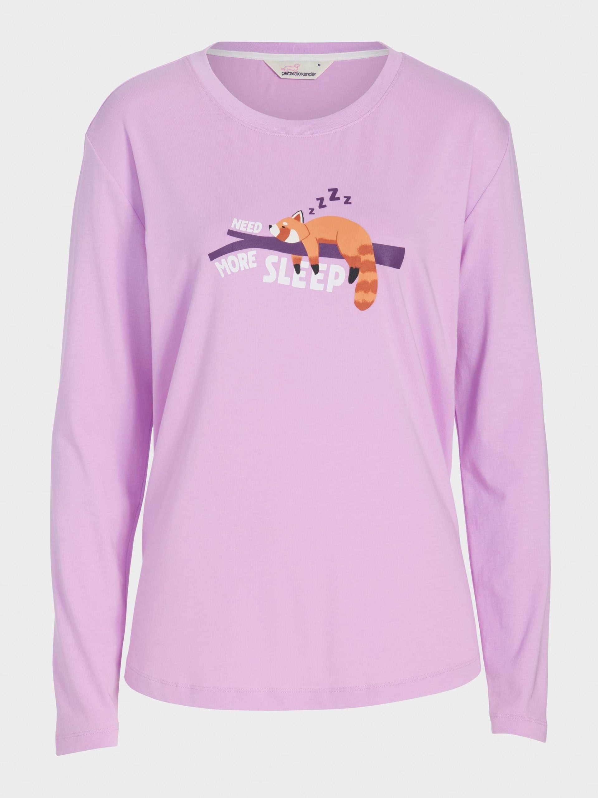 Red Panda Long Sleeve Top purple