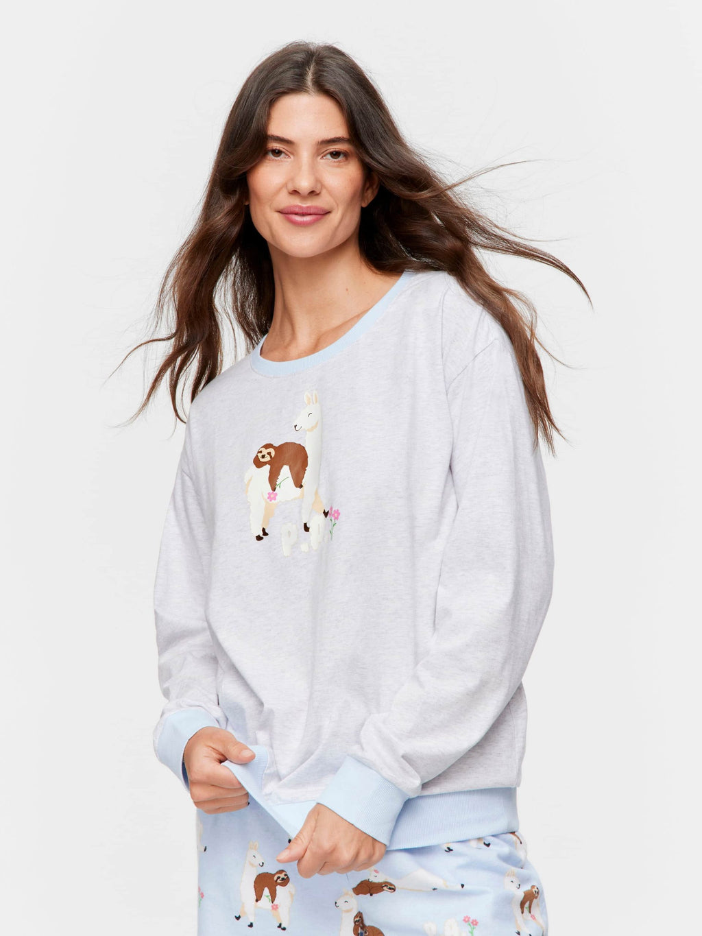Llama Sloth Sweater greymarle
