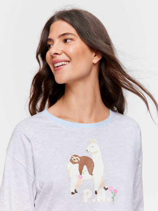 Llama Sloth Sweater greymarle