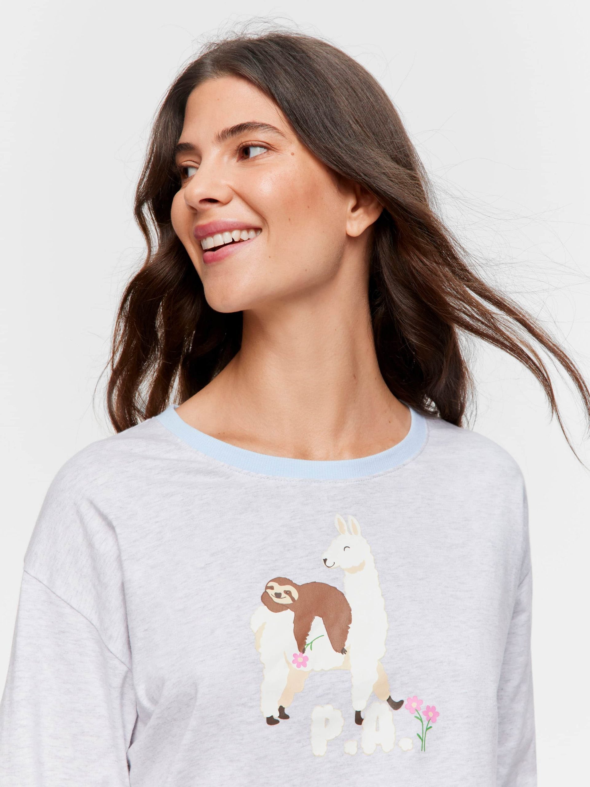 Llama Sloth Sweater greymarle