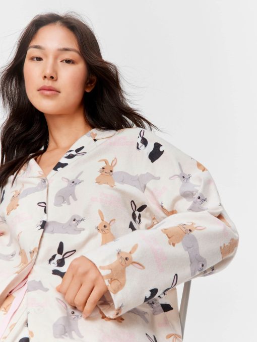 Bunnies Classic Flannelette Pj Set multi