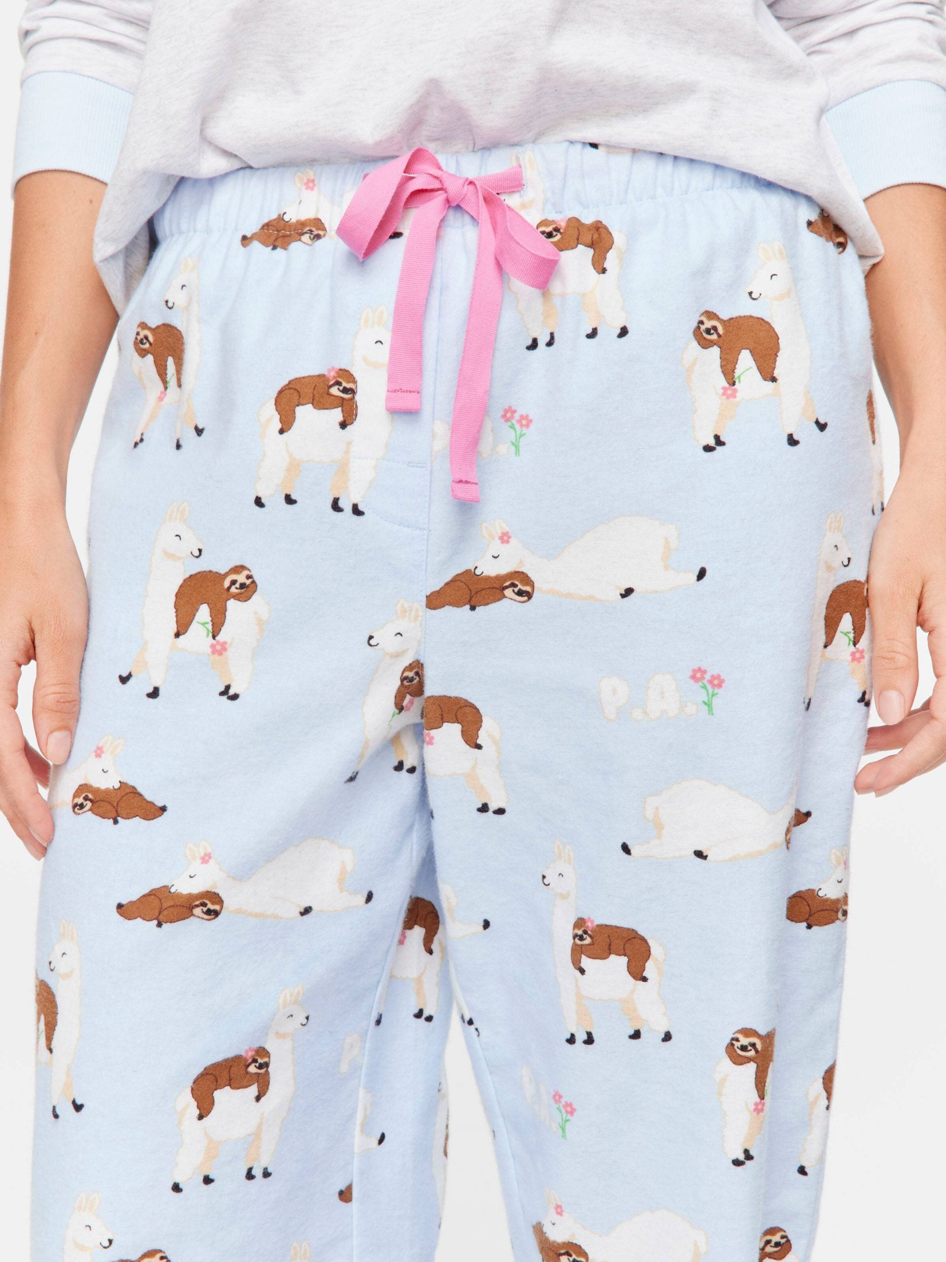Llama Sloth Classic Flannelette Pj Pant multi