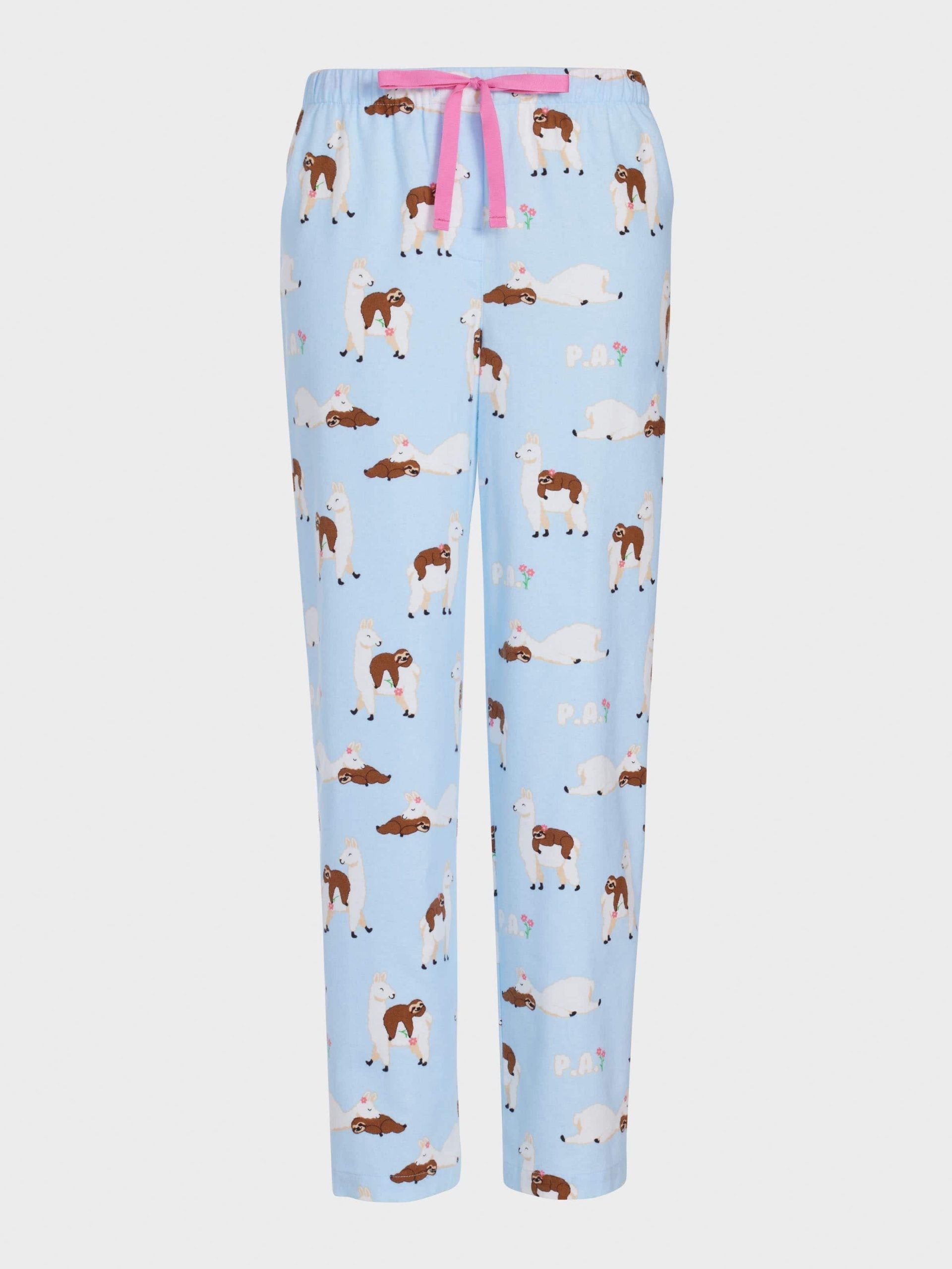 Llama Sloth Classic Flannelette Pj Pant multi