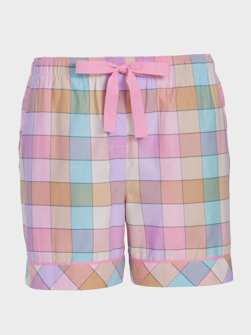 Pink Bold Check Mid Short multi